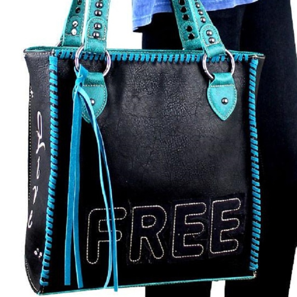 Live Free Montana West Concealed Carry Tote Bag